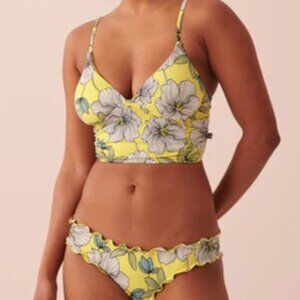 Aqua La Vie En Rose Long line swim top - Size Small NWOT